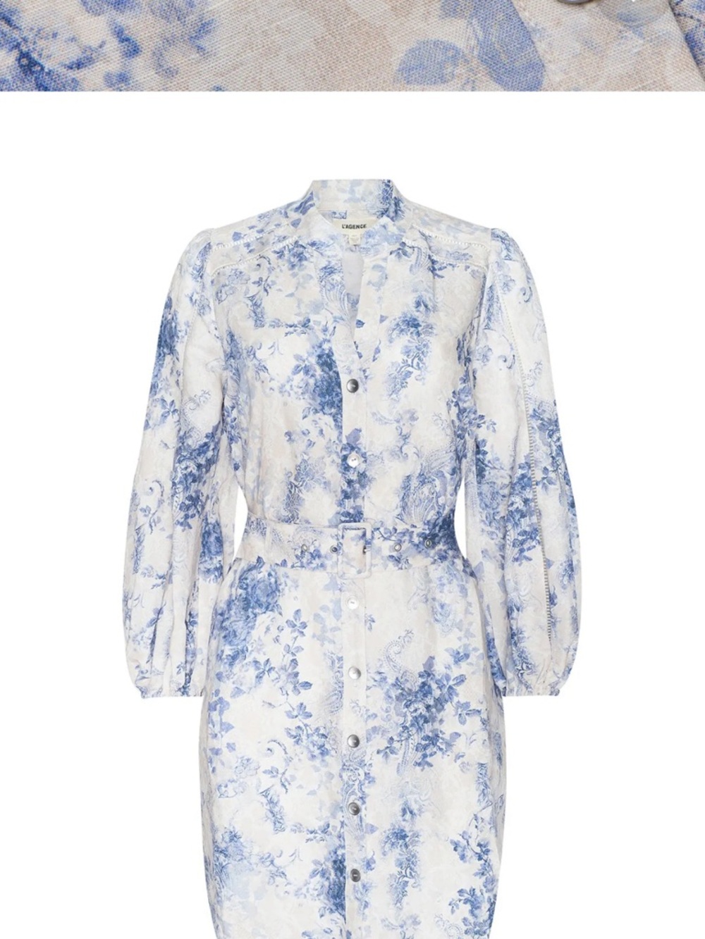 NWT L'AGENCE Kiersten Floral Belted Mini Dress - Picture 2 of 10